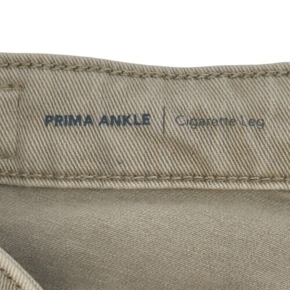 AG‎ Adriano Goldschmied Prima Ankle Cigarette Jeans Beige Khaki Size 26 - Picture 10 of 14
